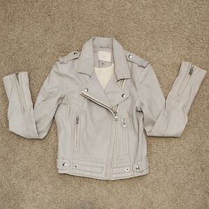 IRO Light Gray Leather Jacket